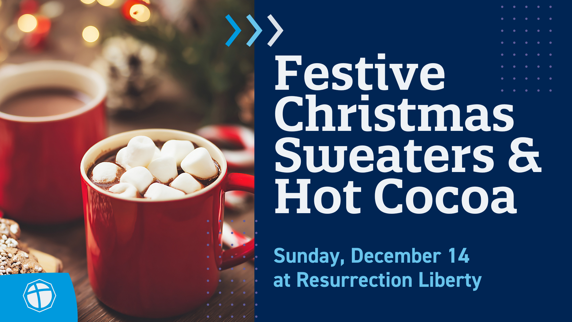 Festive Christmas Sweaters and Hot Cocoa